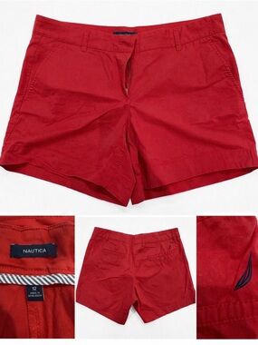 Nautica Women's Bright Red Cotton Shorts